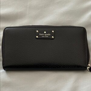 Kate Spade Black Zip-Around Wallet